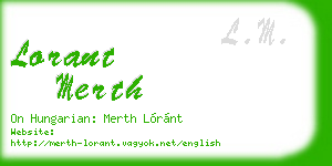 lorant merth business card